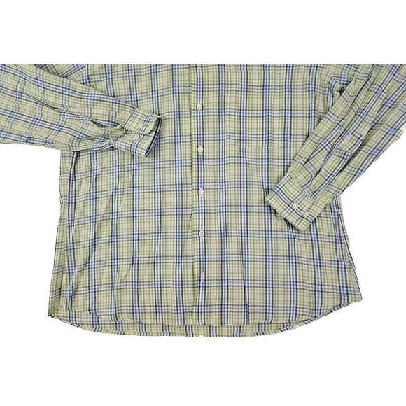Gitman Bros Master Shirt Makers Vintage Green White Blue Men’s Shirt Size L USA - Picture 6 of 9